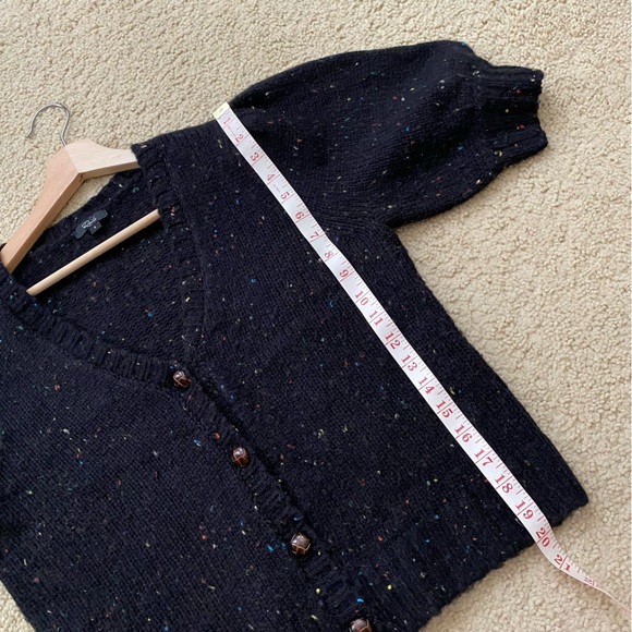 Rails Isla Confetti Wool Blend Sweater Knit Cardigan Puff Sleeve Size Small S - Picture 7 of 10